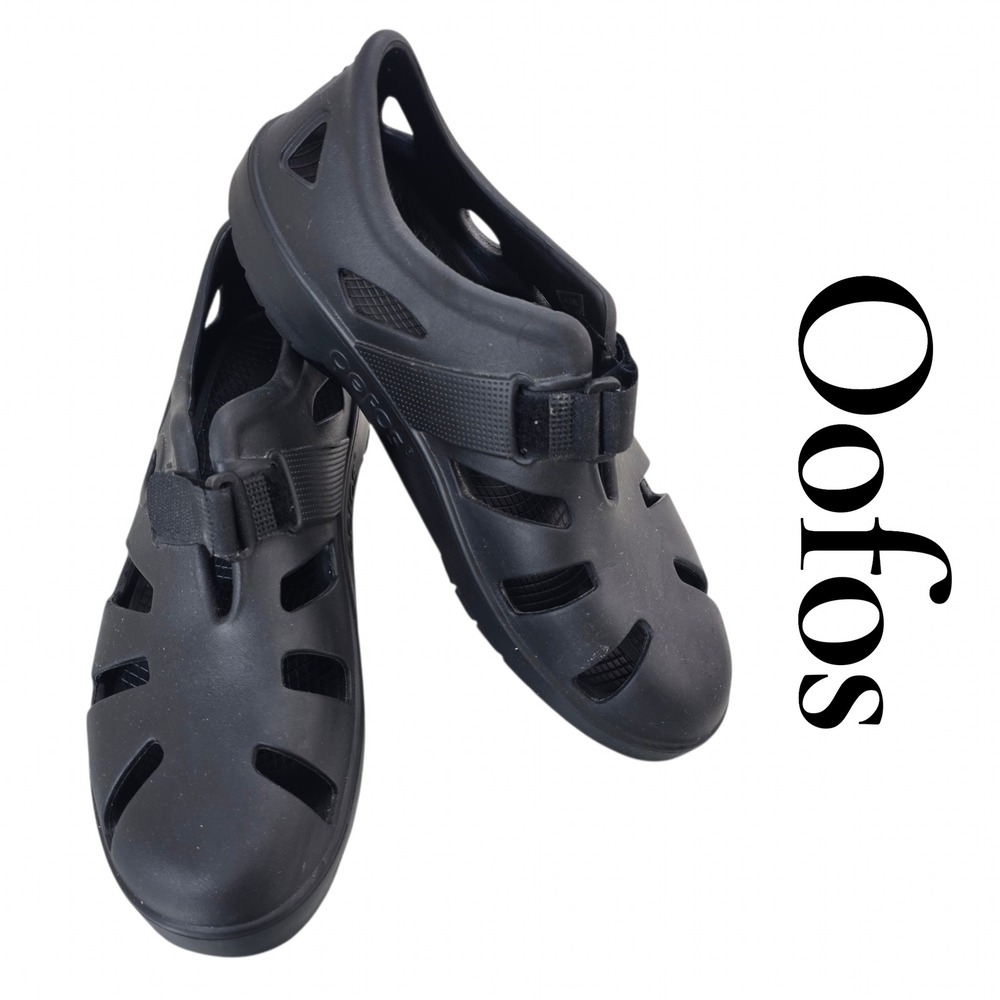 Oofos OOCloog Sport Men 13 Women 15 Black OOfoam Recovery Shoe Strap Gorpcore